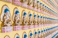 Many golden buddha statues Royalty Free Stock Photo