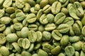 Many green coffee beans as background, top view Royalty Free Stock Photo
