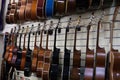 Many guitars in-store musical instruments b n