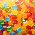 Many gummy vitamins, background Royalty Free Stock Photo