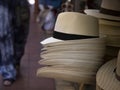 Many hats for sale at the shop market