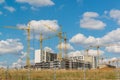 Many high-rise buildings under construction Royalty Free Stock Photo