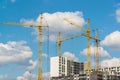 Many high-rise buildings under construction Royalty Free Stock Photo