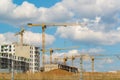 Many high-rise buildings under construction Royalty Free Stock Photo