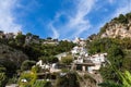 Homes up Hillside in Positano Royalty Free Stock Photo