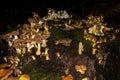 Many honey mushrooms growing tree stump, also called Armillaria ostoyae or dunkler hallimasch