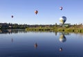 Many Hot Air Balloons Over Deschutes River