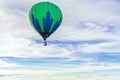 Many hot air balloons in the sky at blue sky with clouds background Royalty Free Stock Photo