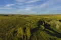 Many hot air balloons in the sky at blue sky with clouds background Royalty Free Stock Photo