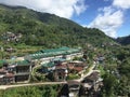 Many houses on the hill in Banaue, Philippines Royalty Free Stock Photo