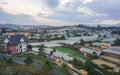 Many houses and plantations in Dalat Royalty Free Stock Photo