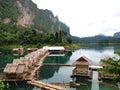 Many huts and house on river Royalty Free Stock Photo