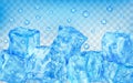 Many ice cubes under water Royalty Free Stock Photo