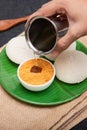 Many Idli , idly and chutney powder breakfast Tamil Nadu India