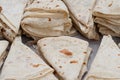 Many Indian flat bread Rumali roti, chapati, fulka, paratha Royalty Free Stock Photo