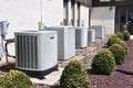 Many industrial air conditioner units Royalty Free Stock Photo