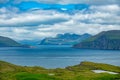 Many islands in the Faroe islands archipielago Royalty Free Stock Photo