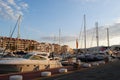 Many jachts and ships. Sunny morning in Empuriabrava