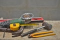 Many kinds of tools for construction Royalty Free Stock Photo