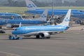 Many KLM Schiphol Airplanes At Schiphol The Netherlands 29-8-2024 Royalty Free Stock Photo