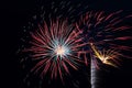 Many Large Firework Explosions Royalty Free Stock Photo