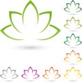 Many leaves, plant in color, plant and nature logo