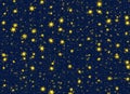 Many light flying stars on a sky backgrounds