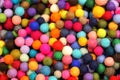 Many little balls made with wool Royalty Free Stock Photo