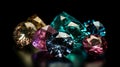 many little colored diamond generative AI