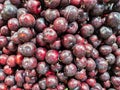Many Loose Red Purple Plums in Shop