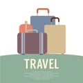 Many Luggage Travel Concept