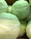 Many many photo cabbage on supermarket shelves