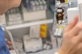 Many medicines in a fridge. Close-up of an opened refrigerator Royalty Free Stock Photo