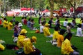 Falun Gong Members Meditating in Hyde Park, Sydney, Australia Royalty Free Stock Photo