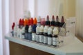 Many Microblading Permanent Makeup Pigments in Bottled Store, Beauty Salon. Odessa, Ukraine - November 17, 2020