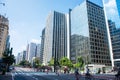 Mirrored buildings on Paulista Avenue in SÃÂ£o Paulo Royalty Free Stock Photo