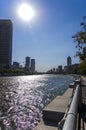 Modern Architecture along Haihe River Royalty Free Stock Photo