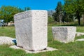 Many monumental medieval tombstones lie scattered in Herzegovina