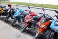 many motorbikes for rent in Thailand