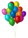 Many multicolor glossy balloons