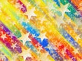 Many multicolored flying stars background Royalty Free Stock Photo