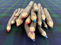 Many multicolored pencils. Colour pencils. Art and education background. Abstract background from color pencils. Royalty Free Stock Photo
