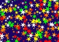 Many multicolored stars background. holiday symbol Royalty Free Stock Photo