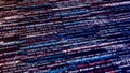 Many narrow lines of abstract program code are written automatically on black background. Animation. Working program Royalty Free Stock Photo