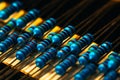 Many new resistors stay together in close-ups Royalty Free Stock Photo