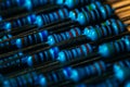 Many new resistors stay together in close-ups Royalty Free Stock Photo