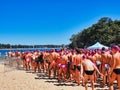 Ocean Race Swimmers Waiting to Enter the Water, Manly, Australia