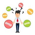 Many offers, what to choose, super quality abstract business poster Royalty Free Stock Photo