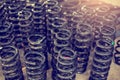 Many old automotive suspension coil spring