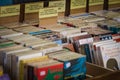 Many old books in a book shop Royalty Free Stock Photo